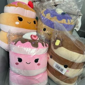 Squishmallow Pancake Bundle Rayen, Paden, Shelly Valentine and Sawtelle